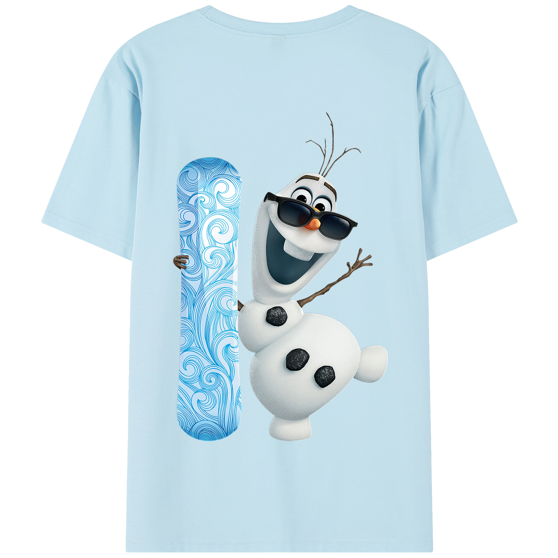 （画像用） アナと雪の女王 アンナ エルサ Frozen Anna Elsa 綿100％半袖Tシャツ（背面プリント）